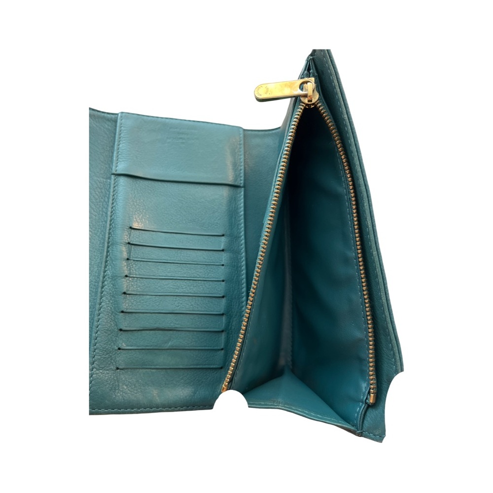 Louis Vuitton Mahina Amelia Wallet Teal Perforated Monogram Leather - Picture 8 of 15